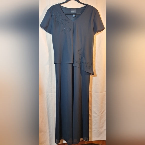 Positive Attitude Dresses & Skirts - Vintage POSITIVE ATTITUDE Black Maxi Dress